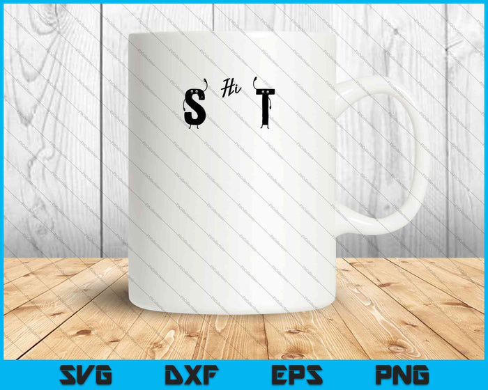 S and T Say Hi SVG PNG Cutting Printable Files