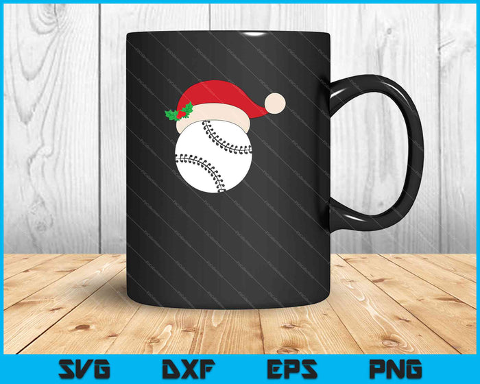 Santa Baseball Hat Navidad SVG PNG Cortar archivos imprimibles