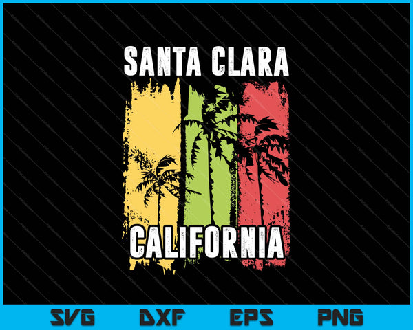 Santa Clara Beach California SVG PNG Cortar archivos imprimibles