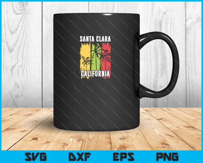 Santa Clara Beach California SVG PNG Cortar archivos imprimibles