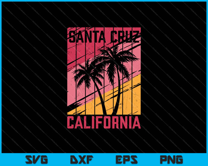 Santa Cruz California SVG PNG Cutting Printable Files