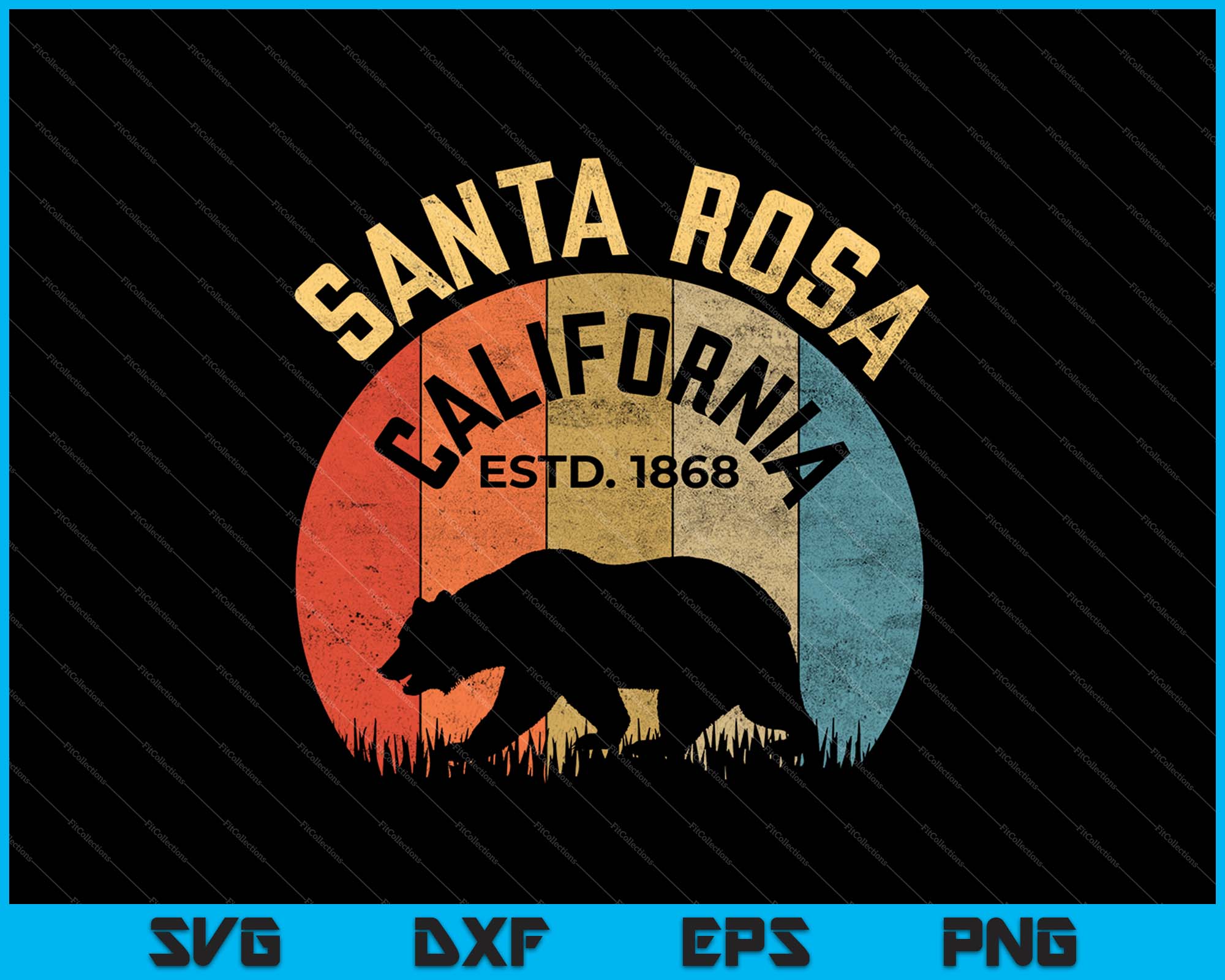 Santa Rosa California SVG PNG Cutting Printable Files – creativeusarts