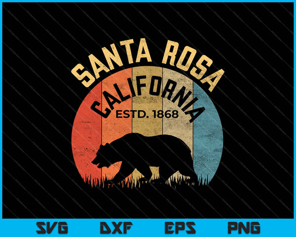 Santa Rosa California SVG PNG Cortar archivos imprimibles