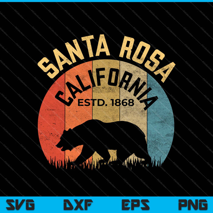 Santa Rosa California SVG PNG Cutting Printable Files