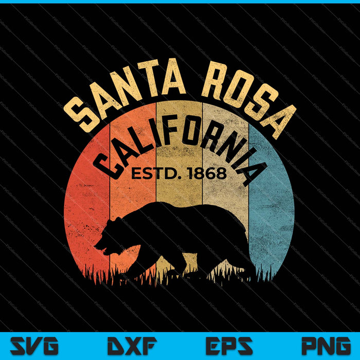 Santa Rosa California SVG PNG Cortar archivos imprimibles