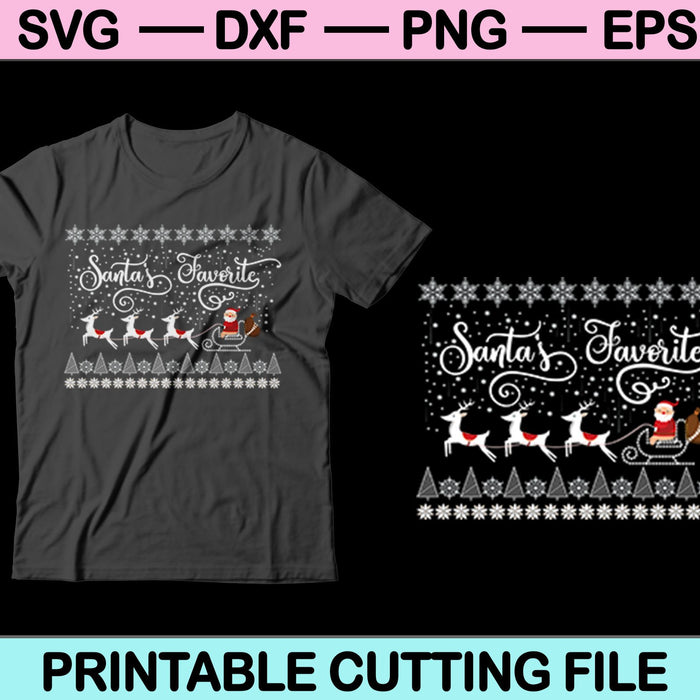 Santa's Favorite SVG PNG Cutting Printable Files
