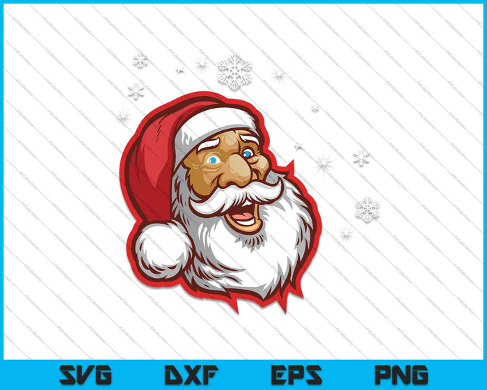 Santa hoofd SVG PNG snijden afdrukbare bestanden