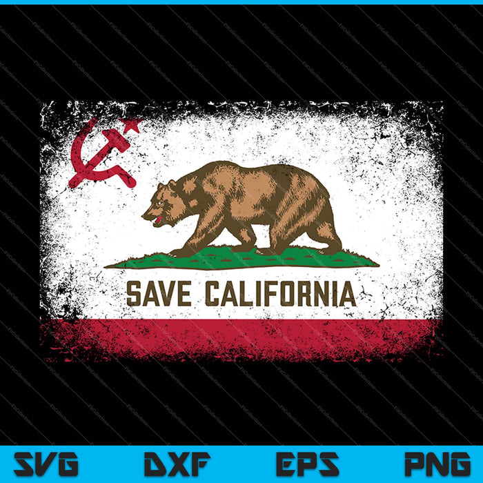 Save California SVG PNG Cutting Printable Files