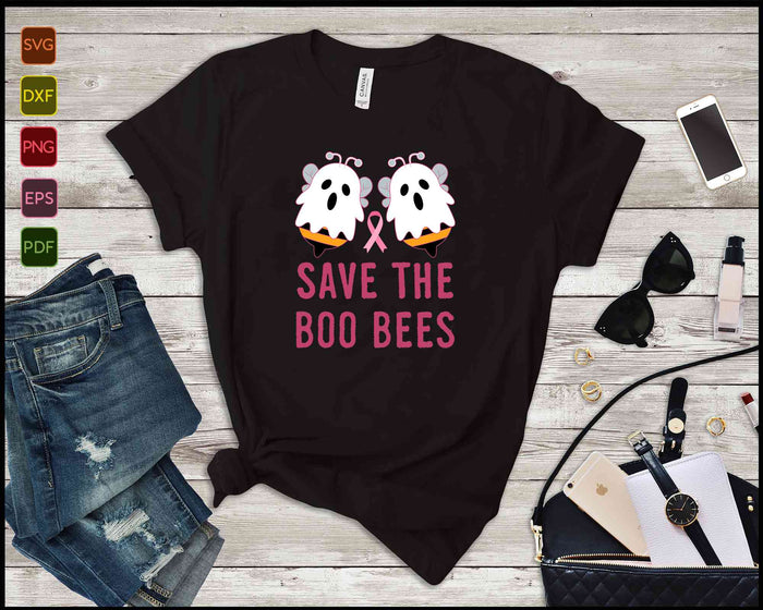 Save The Boo Bees Funny Breast Cancer Awareness Halloween SVG PNG Printable Files