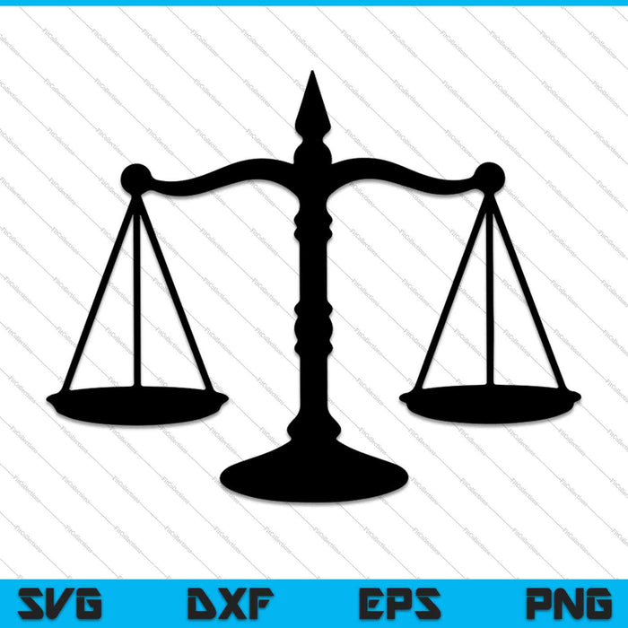 Scales of Justice SVG PNG Cutting Printable Files