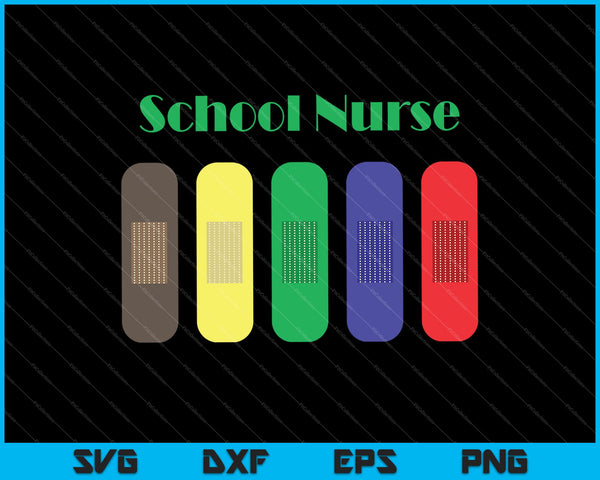 Schoolverpleegkundige medische verpleegkunde waardering SVG PNG snijden afdrukbare bestanden
