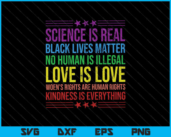 Science is real black lives matter SVG PNG Cutting Printable Files