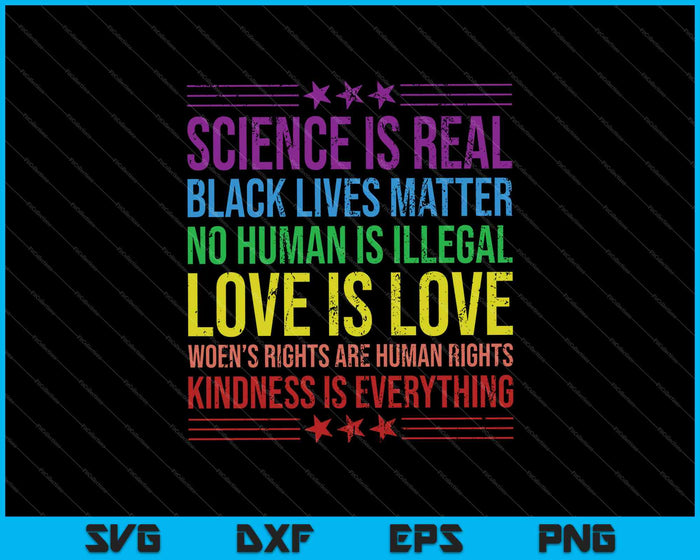 Science is real black lives matter SVG PNG Cutting Printable Files