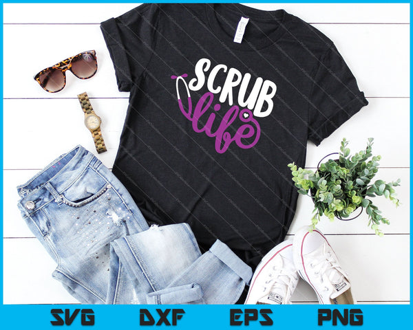 Scrub verpleegster leven SVG PNG snijden afdrukbare bestanden - on a t-shirt