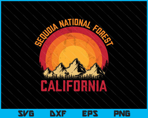 Sequoia National Forest California SVG PNG Cutting Printable Files