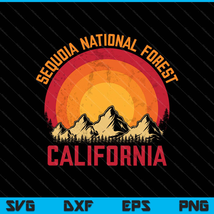 Sequoia National Forest California SVG PNG Cutting Printable Files
