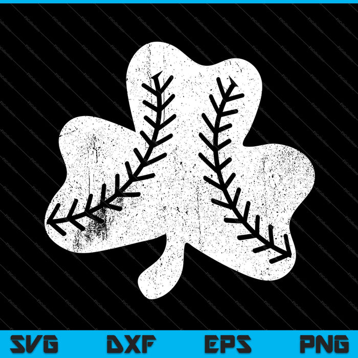 Shamrock Baseball St. Patrick's Day SVG PNG Cortar archivos imprimibles