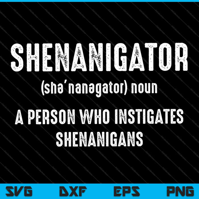 Definición de Shenanigator SVG PNG Cortando archivos imprimibles
