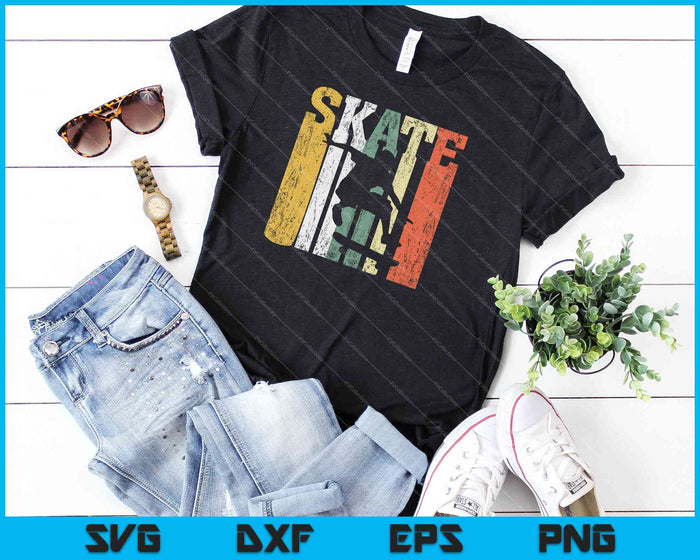 Skate Skateboarder Gift Skateboard Retro SVG PNG Cutting Printable Files