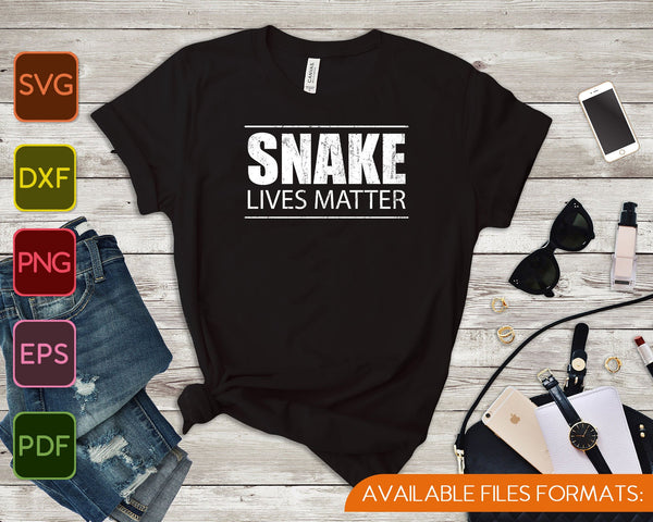 Snake Lives Matter Funny Reptile Lover Bewustzijn SVG PNG Snijden afdrukbare bestanden - on a t-shirt