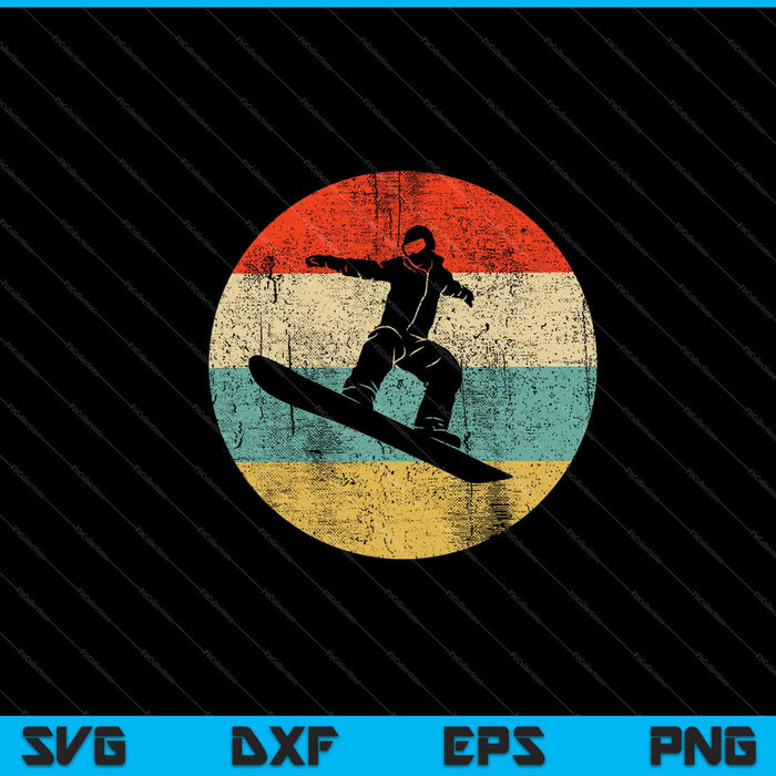 Snowboarding - Vintage Retro Snowboarder Svg Cutting Printable Files