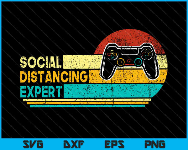 Social Distancing Expert Gaming Video Gamer Boys SVG PNG Cortando archivos imprimibles