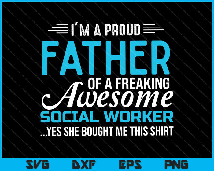 Regalos de papá trabajador social de hija SVG PNG cortando archivos imprimibles