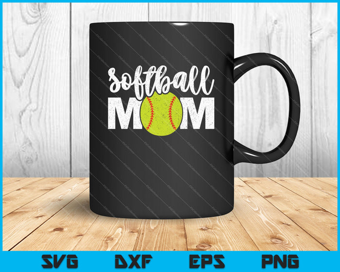 Softball Mom SVG PNG Cutting Printable Files