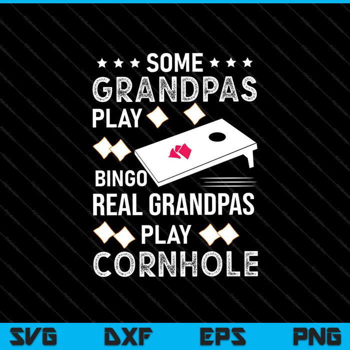 Algunos abuelos juegan bingo Abuelos reales juegan Cornhole SVG PNG Cortando archivos imprimibles