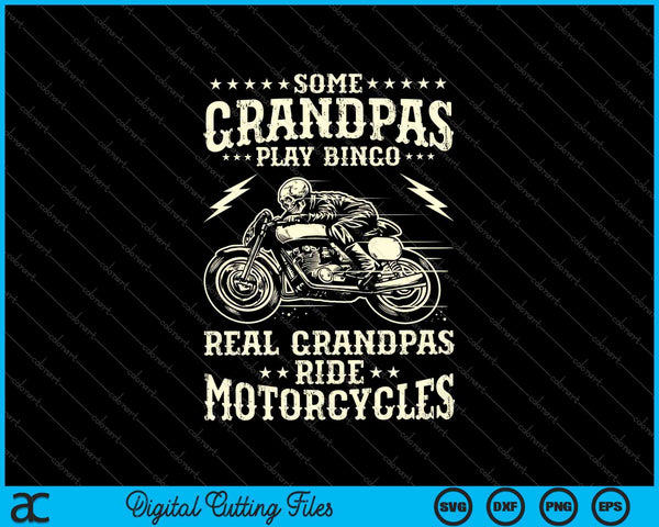 Sommige opa's spelen bingo Echte opa's rijden motorfietsen SVG PNG snijden afdrukbare bestanden