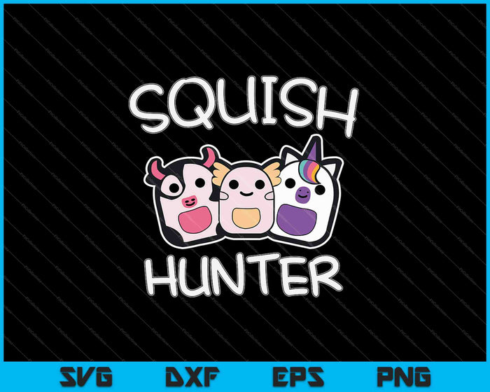 Squish Hunter SVG PNG Cutting Printable Files