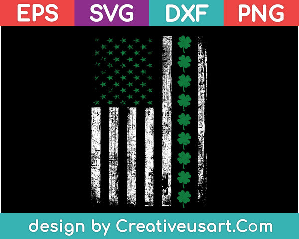 St. Patrick's Day IRISH AMERICAN Flag Svg Cutting Printable Files