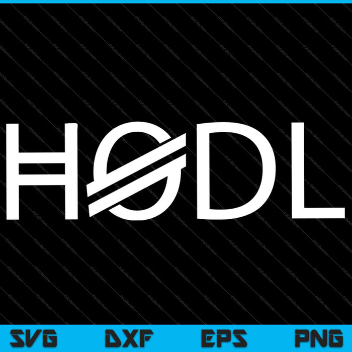 XLM HODL SVG PNG de Stellar Lumens Crypto Holder para cortar archivos imprimibles