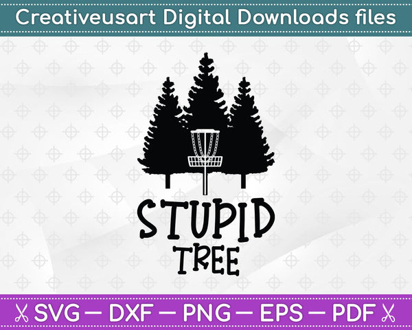 Estúpido árbol disco golf , divertido frisbee golf SVG PNG cortando archivos imprimibles