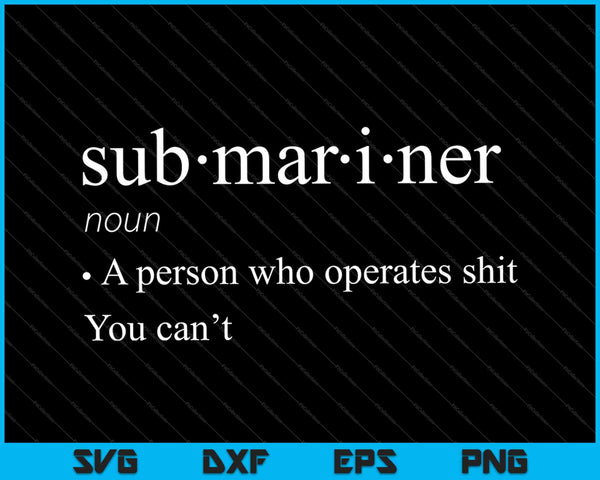 Definición de submarino SVG PNG cortando archivos imprimibles