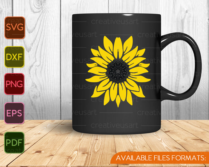 Sunflower Mandala SVG PNG Cutting Printable Files