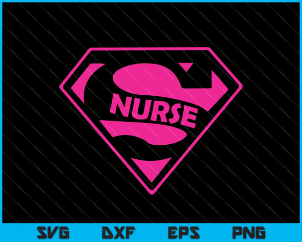 Diseño de camisa de super enfermera SVG PNG cortando archivos imprimibles