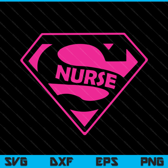 Diseño de camisa de super enfermera SVG PNG cortando archivos imprimibles