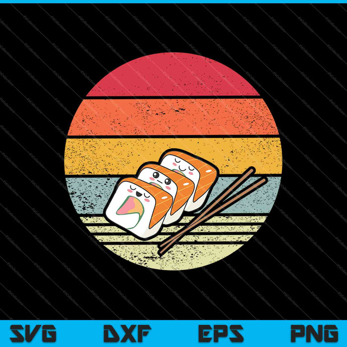 Sushi Roll Sashimi Lover SVG PNG Cortar archivos imprimibles