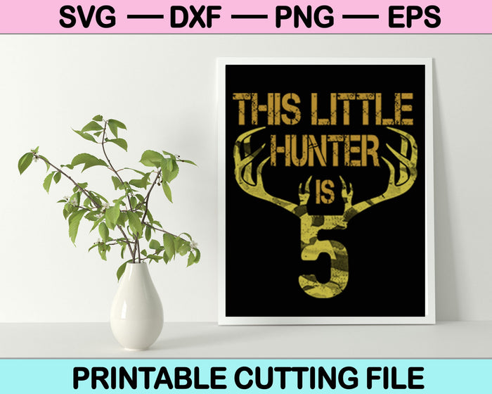 Este pequeño cazador es SVG PNG cortando archivos imprimibles