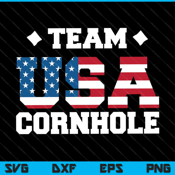 Equipo USA Cornhole Champion Bean Bag Toss SVG PNG Cortar archivos imprimibles