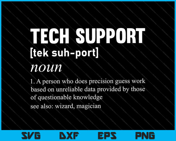 Definición de soporte técnico SVG PNG Corte de archivos imprimibles