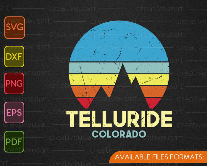 Telluride Colorado SVG PNG Cortar archivos imprimibles