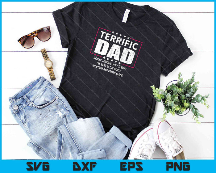 Terrific Dad Fathers Day SVG PNG Cutting Printable Files