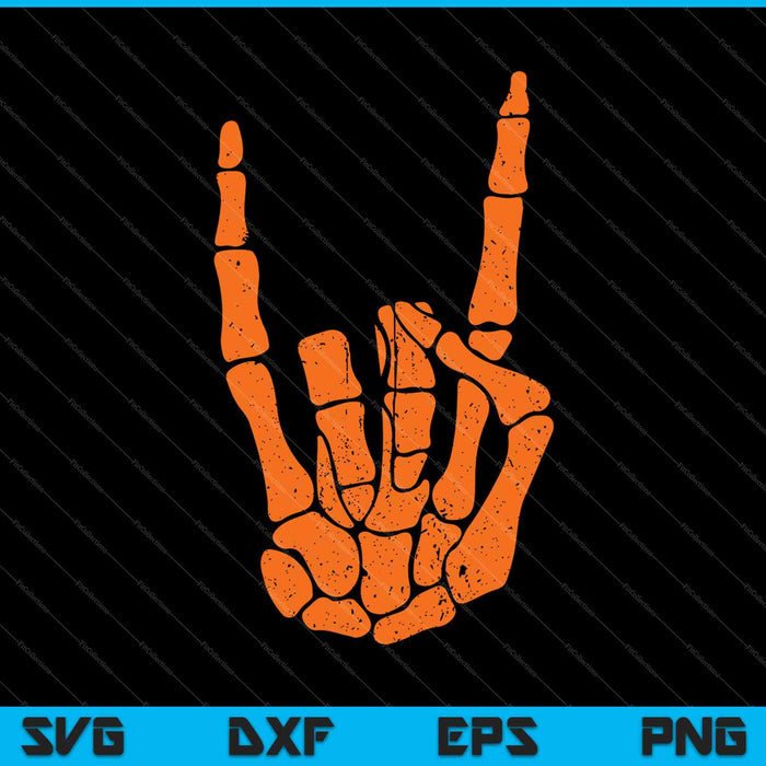 Texas Long Horn Hand Sign Divertido Halloween SVG PNG Cortar archivos imprimibles