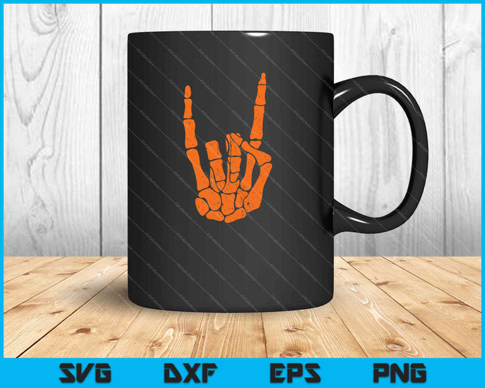 Texas Long Horn Hand Sign Funny Halloween SVG PNG Cutting Printable Files
