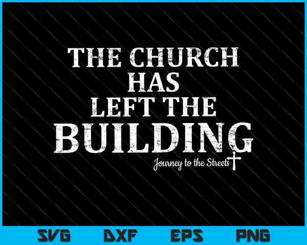 La Iglesia ha abandonado el edificio Viaje a las calles SVG PNG Cortando archivos imprimibles