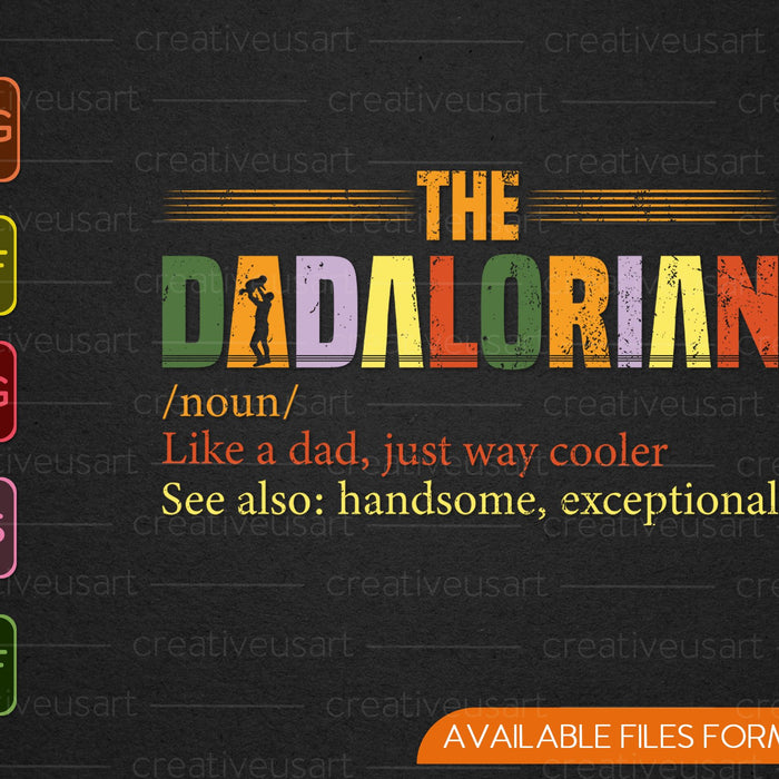 The Dadalorian SVG PNG Cutting Printable Files