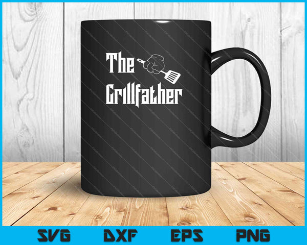 El Grillfather divertido papá abuelo asando barbacoa SVG PNG cortando archivos imprimibles