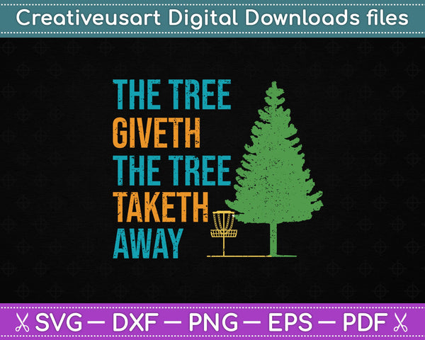De boom geeft de boom wegnemen Disc Golf SVG PNG snijden afdrukbare bestanden